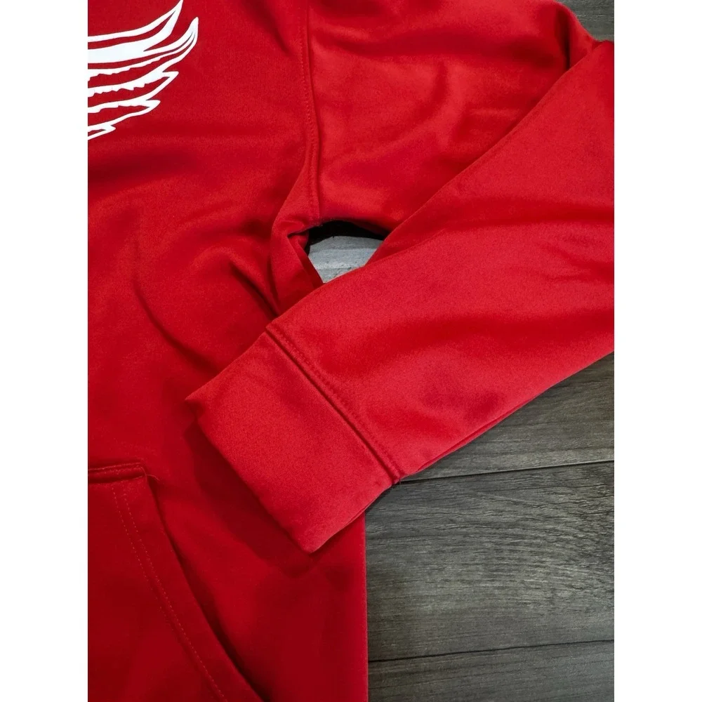 Detroit Red Wings Majestic NHL Mens Small Hockey Embroidered Hoodie Sweatshirt